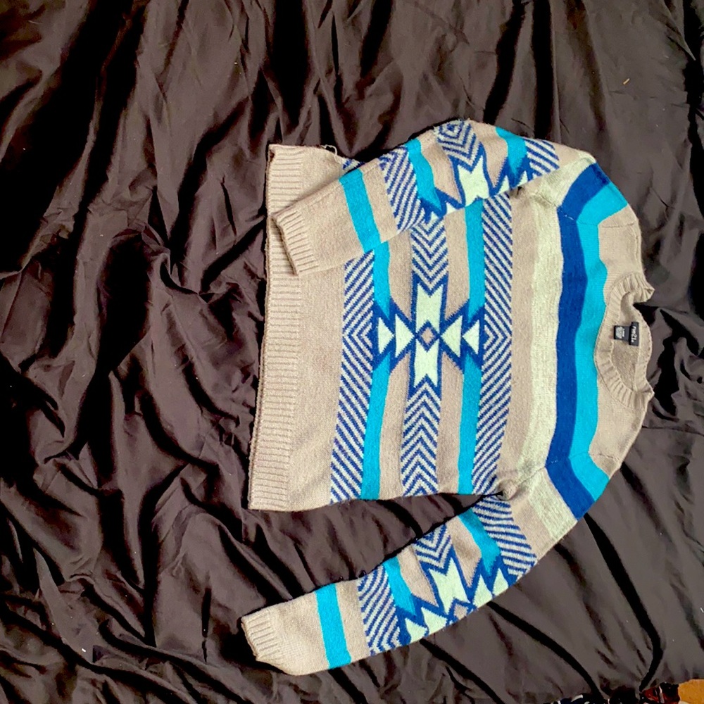Long sleeve printed sweater